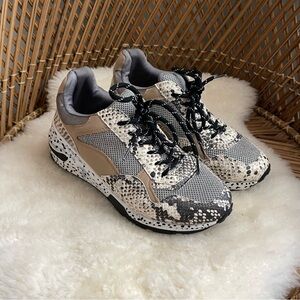 Steve Madden Neutral Snakeskin Sneakers